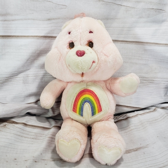 Kenner Care Bears Cheer Bear Pink Rainbow Plush Stuffed Toy 12 Inch 1983 - Picture 10 of 10